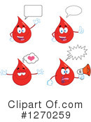 Blood Drop Character Clipart #1270259 by Hit Toon