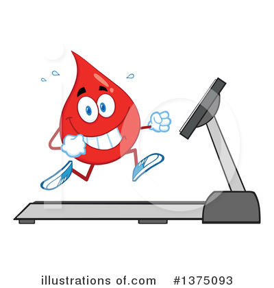 Royalty-Free (RF) Blood Drop Character Clipart Illustration by Hit Toon - Stock Sample #1375093