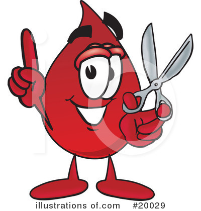 Blood Drop Character Clipart #20029 by Toons4Biz