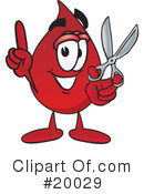 Blood Drop Character Clipart #20029 by Mascot Junction