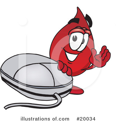 Blood Drop Character Clipart #20034 by Toons4Biz