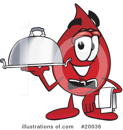 Blood Drop Character Clipart #20036 by Toons4Biz