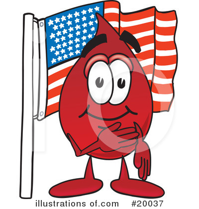 Blood Drop Character Clipart #20037 by Toons4Biz