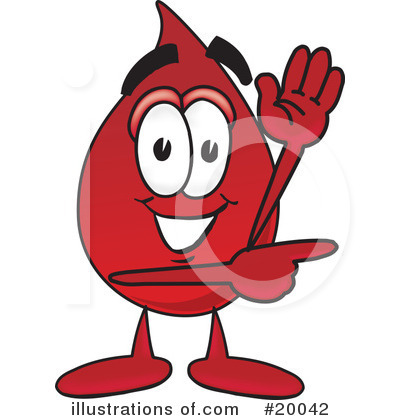 Blood Drop Character Clipart #20042 by Toons4Biz