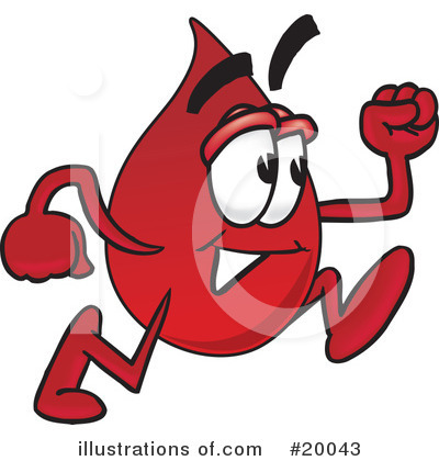 Blood Drop Character Clipart #20043 by Toons4Biz