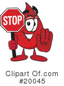 Blood Drop Character Clipart #20045 by Mascot Junction