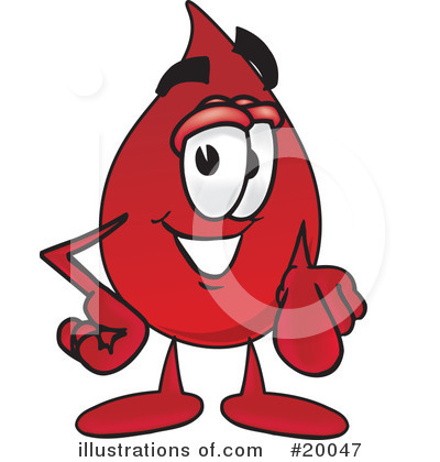 Blood Drop Character Clipart #20047 by Toons4Biz
