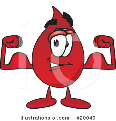Blood Drop Character Clipart #20049 by Toons4Biz