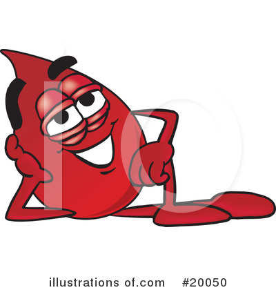 Blood Drop Character Clipart #20050 by Toons4Biz