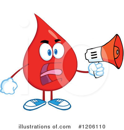 Royalty-Free (RF) Blood Drop Clipart Illustration by Hit Toon - Stock Sample #1206110