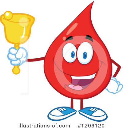Royalty-Free (RF) Blood Drop Clipart Illustration by Hit Toon - Stock Sample #1206120