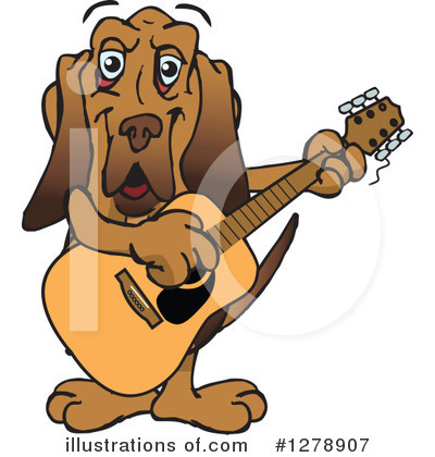 Royalty-Free (RF) Bloodhound Clipart Illustration by Dennis Holmes Designs - Stock Sample #1278907