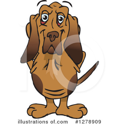 Royalty-Free (RF) Bloodhound Clipart Illustration by Dennis Holmes Designs - Stock Sample #1278909