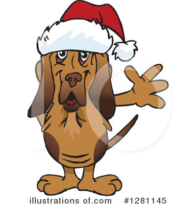 Royalty-Free (RF) Bloodhound Clipart Illustration by Dennis Holmes Designs - Stock Sample #1281145