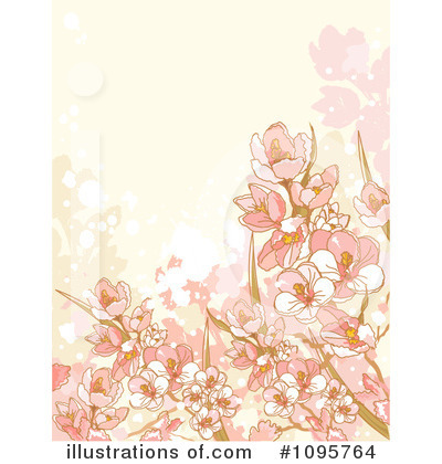 Royalty-Free (RF) Blossoms Clipart Illustration by Pushkin - Stock Sample #1095764