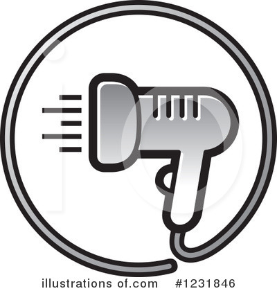 Royalty-Free (RF) Blow Dryer Clipart Illustration by Lal Perera - Stock Sample #1231846