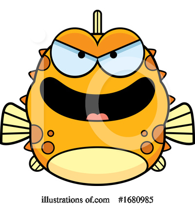 Royalty-Free (RF) Blowfish Clipart Illustration by Cory Thoman - Stock Sample #1680985