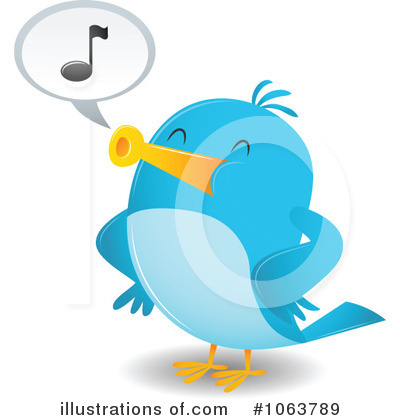 Royalty-Free (RF) Blue Bird Clipart Illustration by Qiun - Stock Sample #1063789