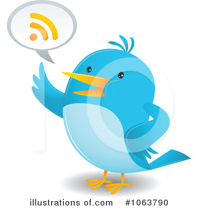 Royalty-Free (RF) Blue Bird Clipart Illustration by Qiun - Stock Sample #1063790