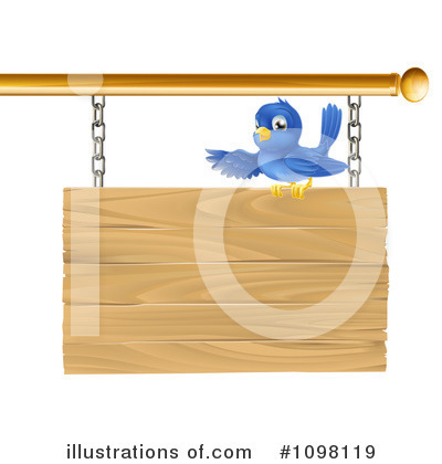 Royalty-Free (RF) Blue Bird Clipart Illustration by AtStockIllustration - Stock Sample #1098119