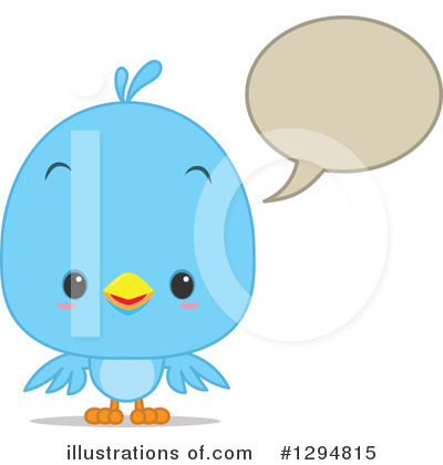 Royalty-Free (RF) Blue Bird Clipart Illustration by Qiun - Stock Sample #1294815