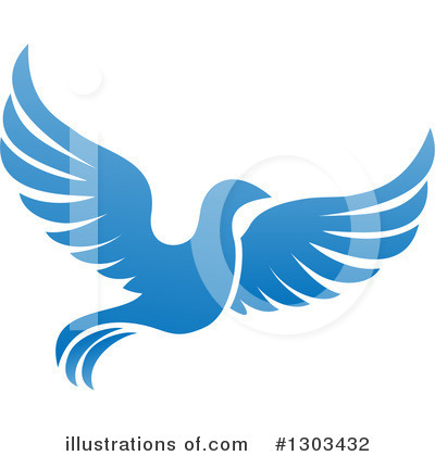 Royalty-Free (RF) Blue Bird Clipart Illustration by AtStockIllustration - Stock Sample #1303432