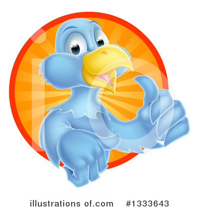 Royalty-Free (RF) Blue Bird Clipart Illustration by AtStockIllustration - Stock Sample #1333643