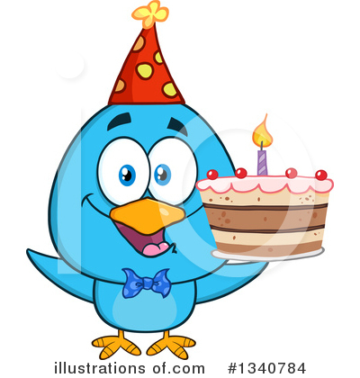 Royalty-Free (RF) Blue Bird Clipart Illustration by Hit Toon - Stock Sample #1340784
