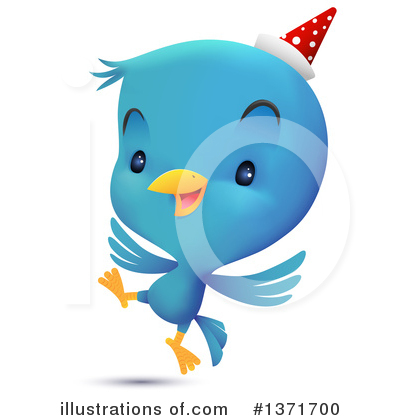 Royalty-Free (RF) Blue Bird Clipart Illustration by Qiun - Stock Sample #1371700