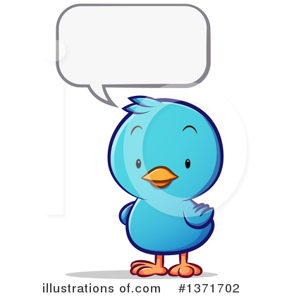 Royalty-Free (RF) Blue Bird Clipart Illustration by Qiun - Stock Sample #1371702