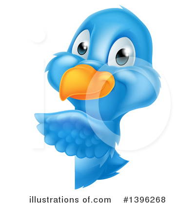 Royalty-Free (RF) Blue Bird Clipart Illustration by AtStockIllustration - Stock Sample #1396268