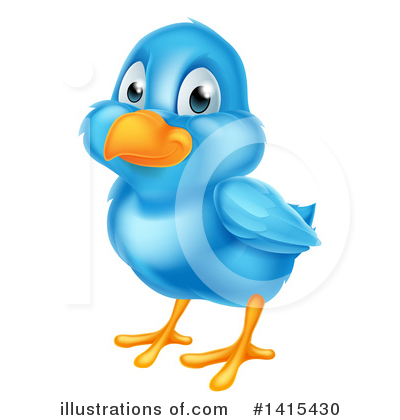 Royalty-Free (RF) Blue Bird Clipart Illustration by AtStockIllustration - Stock Sample #1415430