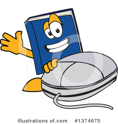 Royalty-Free (RF) Blue Book Clipart Illustration by Mascot Junction - Stock Sample #1374675
