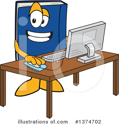 Blue Book Clipart #1374702 by Toons4Biz
