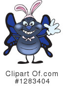 Blue Butterfly Clipart #1283404 by Dennis Holmes Designs