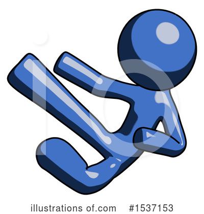 Royalty-Free (RF) Blue Design Mascot Clipart Illustration by Leo Blanchette - Stock Sample #1537153