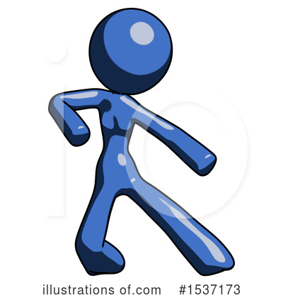 Royalty-Free (RF) Blue Design Mascot Clipart Illustration by Leo Blanchette - Stock Sample #1537173