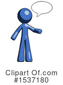 Blue Design Mascot Clipart #1537180 by Leo Blanchette
