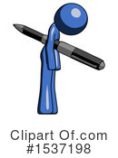 Blue Design Mascot Clipart #1537198 by Leo Blanchette