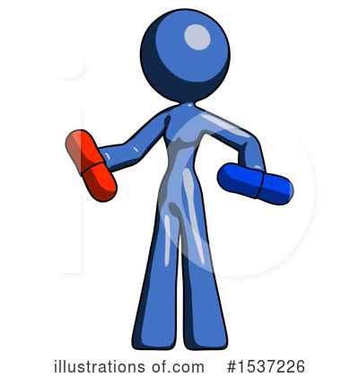 Royalty-Free (RF) Blue Design Mascot Clipart Illustration by Leo Blanchette - Stock Sample #1537226