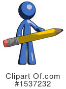 Blue Design Mascot Clipart #1537232 by Leo Blanchette
