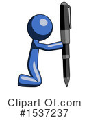 Blue Design Mascot Clipart #1537237 by Leo Blanchette