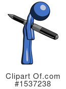 Blue Design Mascot Clipart #1537238 by Leo Blanchette