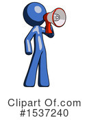 Blue Design Mascot Clipart #1537240 by Leo Blanchette