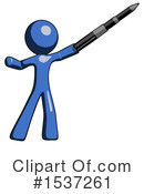 Blue Design Mascot Clipart #1537261 by Leo Blanchette