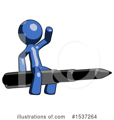 Royalty-Free (RF) Blue Design Mascot Clipart Illustration by Leo Blanchette - Stock Sample #1537264