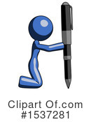 Blue Design Mascot Clipart #1537281 by Leo Blanchette