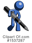 Blue Design Mascot Clipart #1537287 by Leo Blanchette