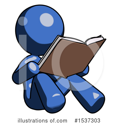 Royalty-Free (RF) Blue Design Mascot Clipart Illustration by Leo Blanchette - Stock Sample #1537303