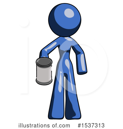 Royalty-Free (RF) Blue Design Mascot Clipart Illustration by Leo Blanchette - Stock Sample #1537313